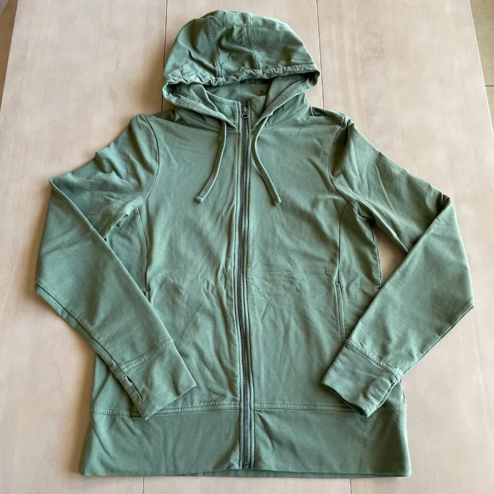 Pact Organic Cotton Women's Stretch French Terry Snug-Fit Zip Hoodie - Sz Medium
